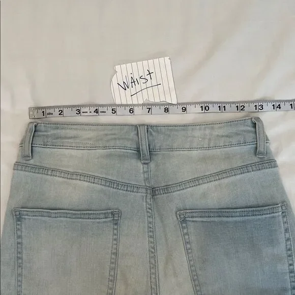 Vince Camuto size 27/4 light blue flouncy ruffle raw edge hem EUC worn 2 times - Picture 7 of 10